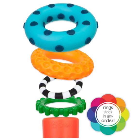 Stem Learning Stacks of Multi Circles 9 Rings and Stand Age 6 Plus Months - Picture 3 of 4